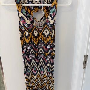 Millau Multicolor Patterned Backless Dress